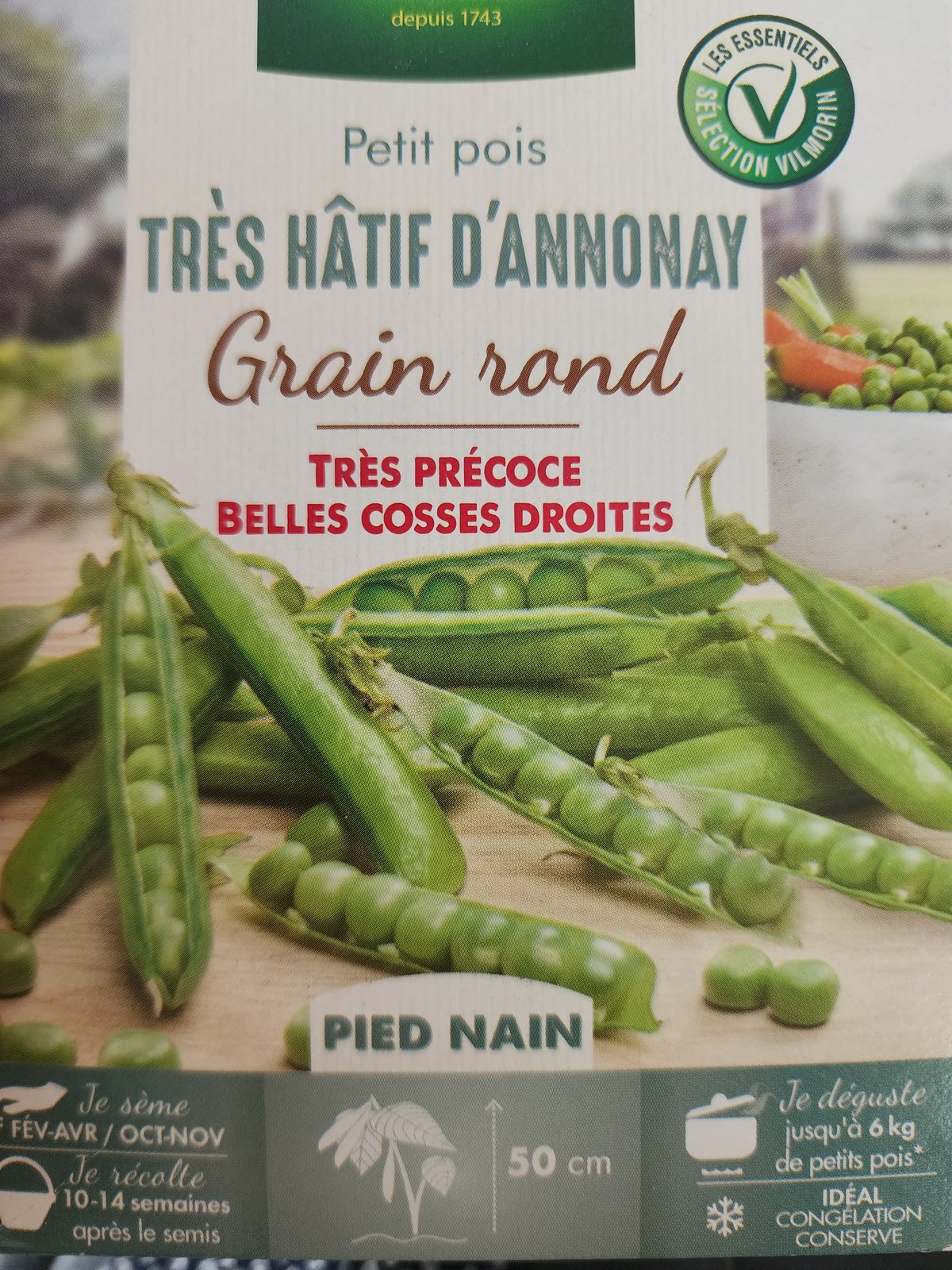 Petit pois très hâtif d'Annonay