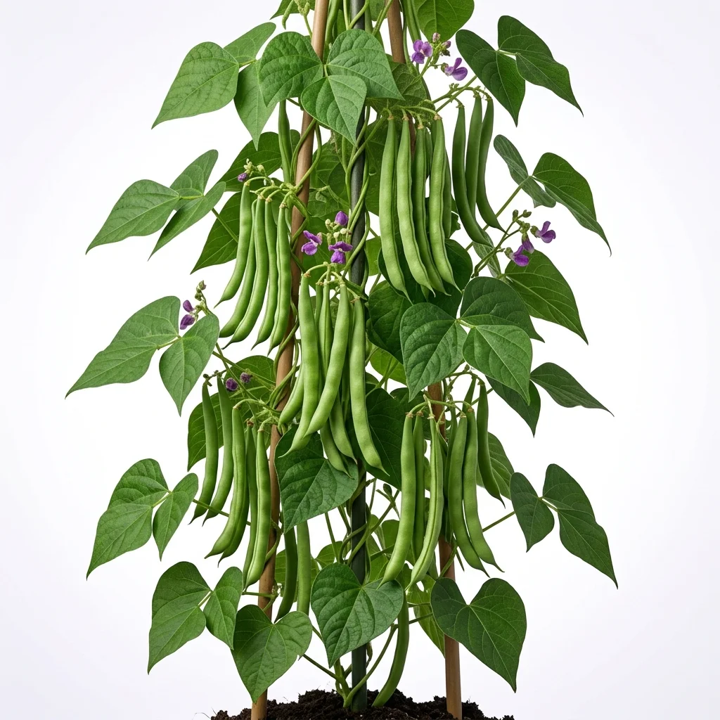 Haricot grimpant (à rames)