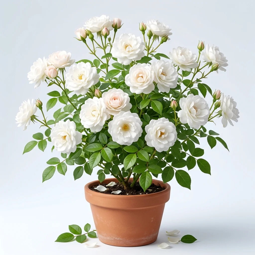Rosier 'Fée des Neiges'