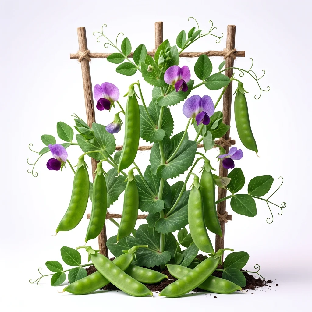 Pois mangetout géant à fleur violette